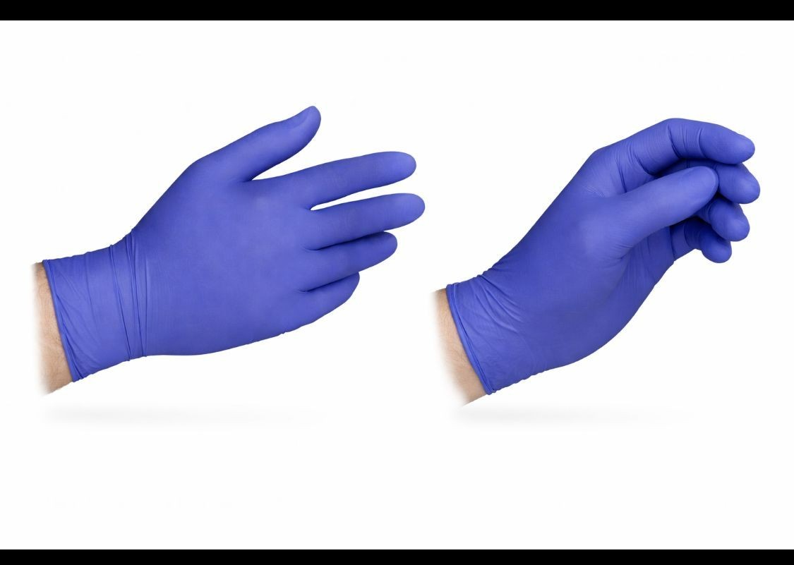 SYSCO Nitrile Gloves Blue Size Medium 100ct Powder Free Medical Exam