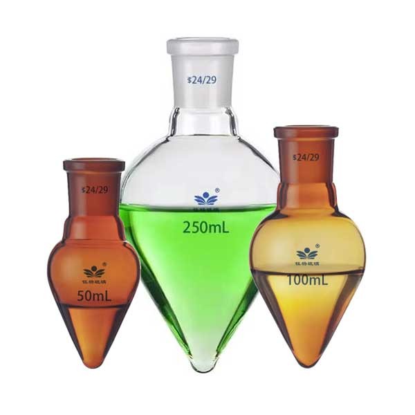 5ml – 1000ml Pear Shape Boiling Flask w/ Standard Joints Chemistry Lab Supply
