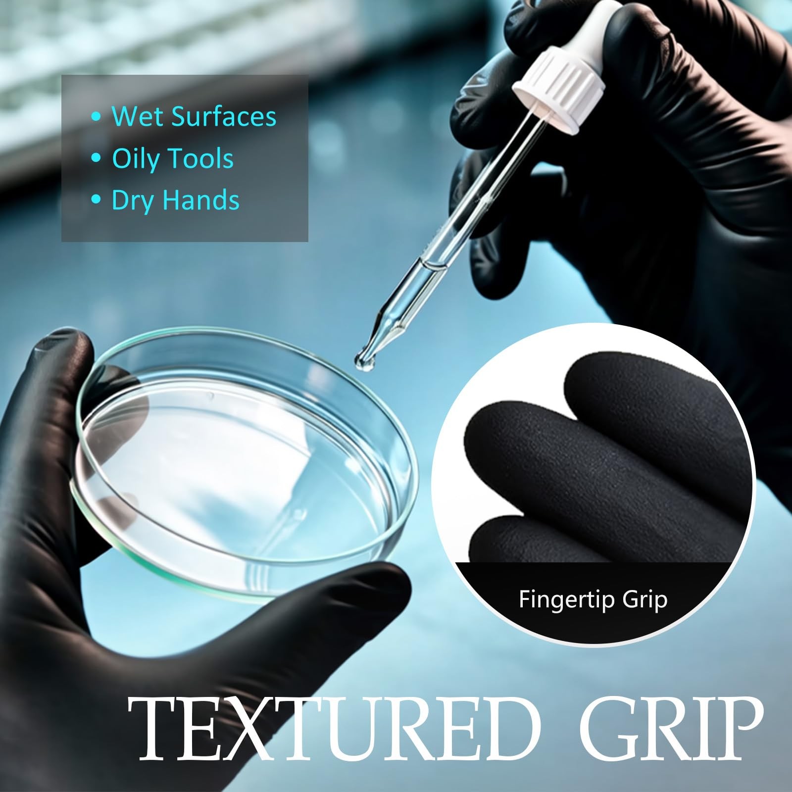 PROMEDIX P 6 Mil Nitrile Exam Gloves, Powder-Free Latex-Free Disposable, Blac…