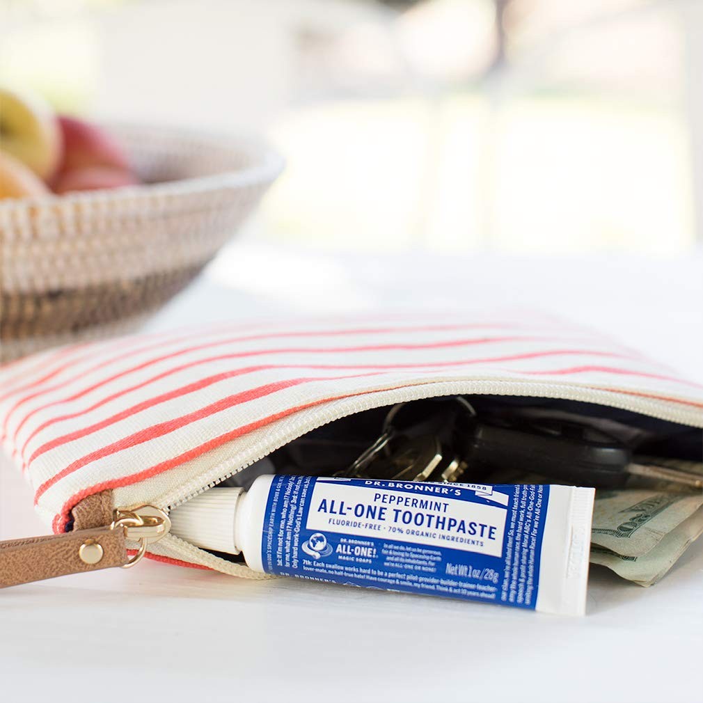 Dr. Bronner’s – All-One Toothpaste (Peppermint, 1 Ounce, 3-Pack) – 70% Organic