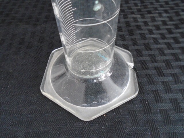 KIMAX Glass 250mL Single Scale TD Graduated Cylinder Hex Base 20024-250 B