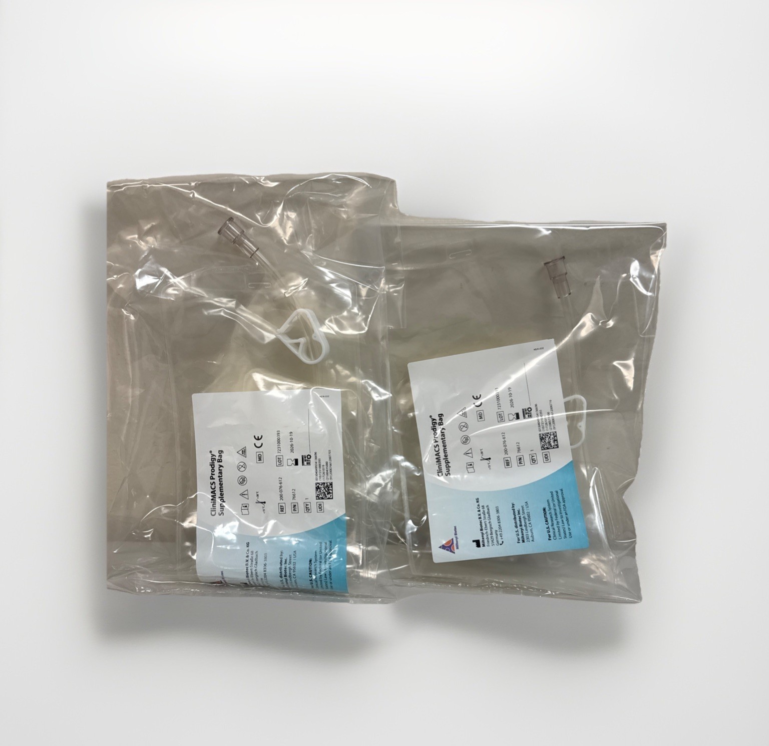 Miltenyi Biotec CliniMACS Prodigy Supplementary Bags (2 Bags) Exp 10/26