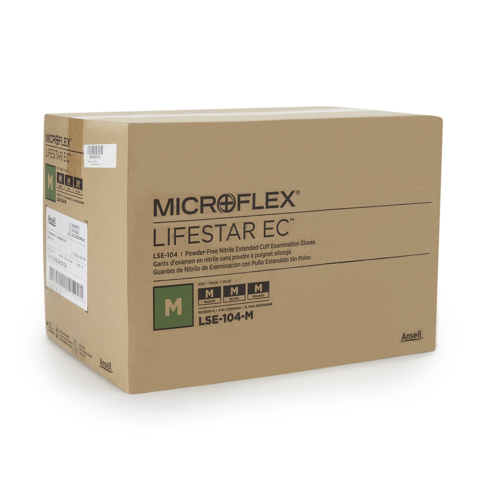 LifeStar EC Nitrile Exam Glove Extended Cuff Length MEDIUM 1000 per Case
