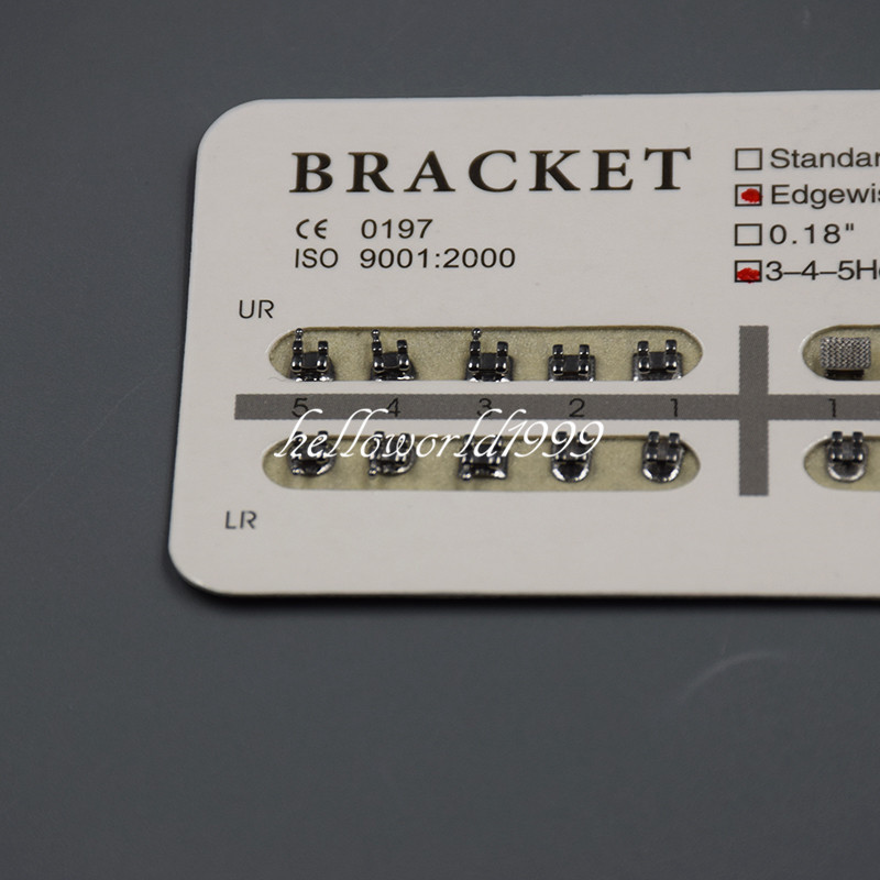 1set Dental Orthodontic Brackets Braces Mini Edgewise Slot.022 345 Hook 20pc/pck