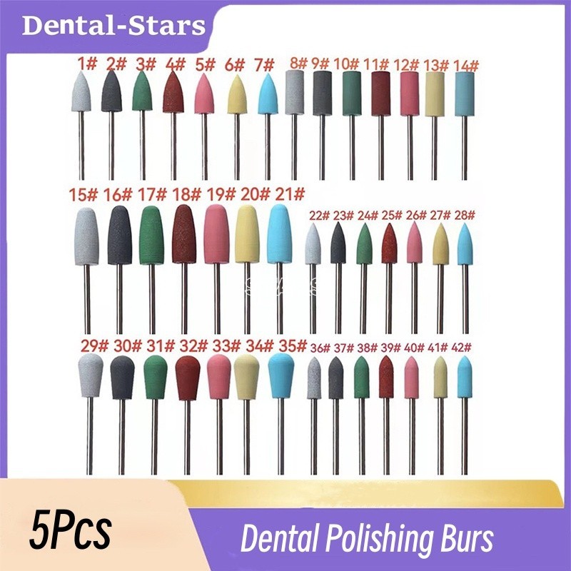 Dental Silicone Rubber Polishers Polishing Burs HP Base Denture Teeth Whitening