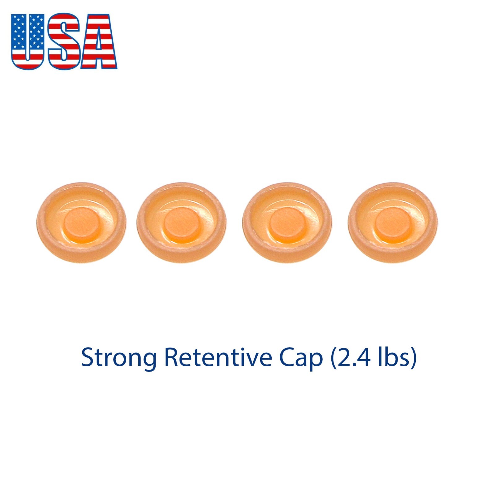 US 4pcs Dental Attachment Implant Locator 2.4 lbs Overdenture Caps Universal