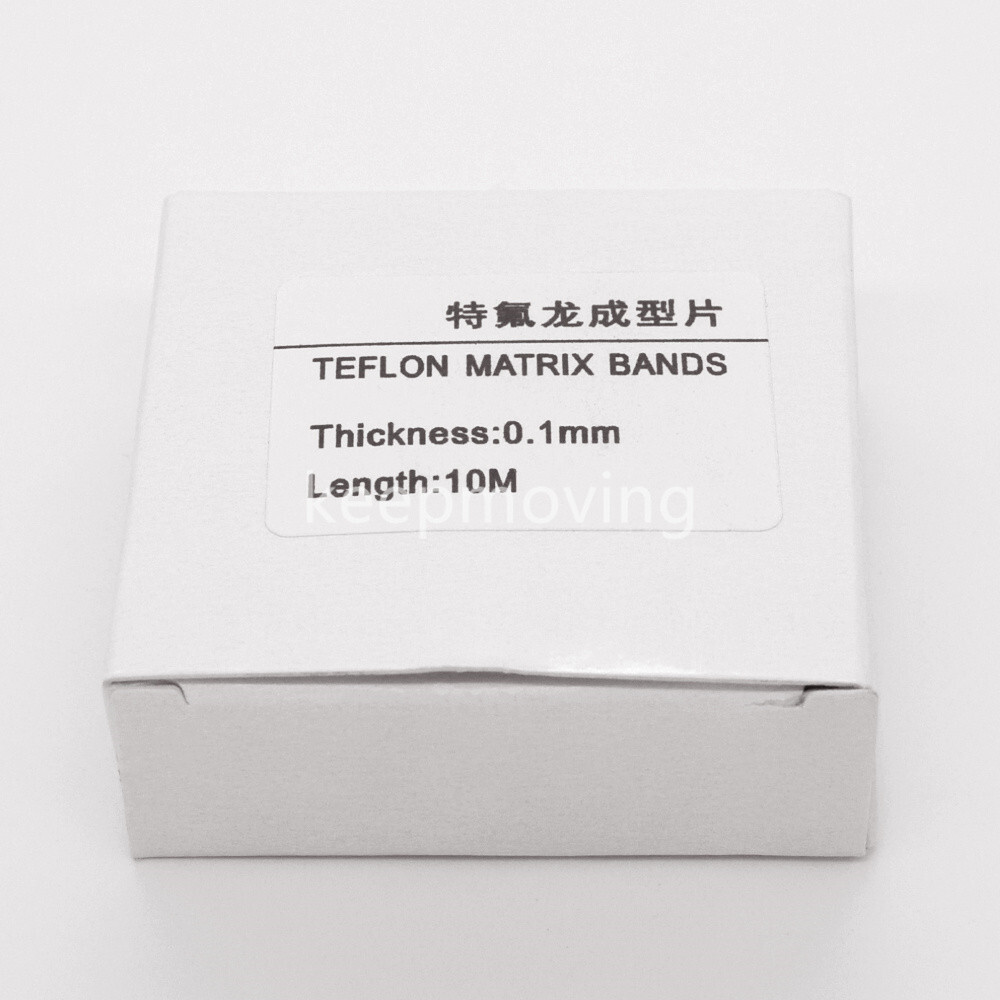 Dental Teflon Matrix Bands PTFT White Universal Matrices System 0.1mm 10M