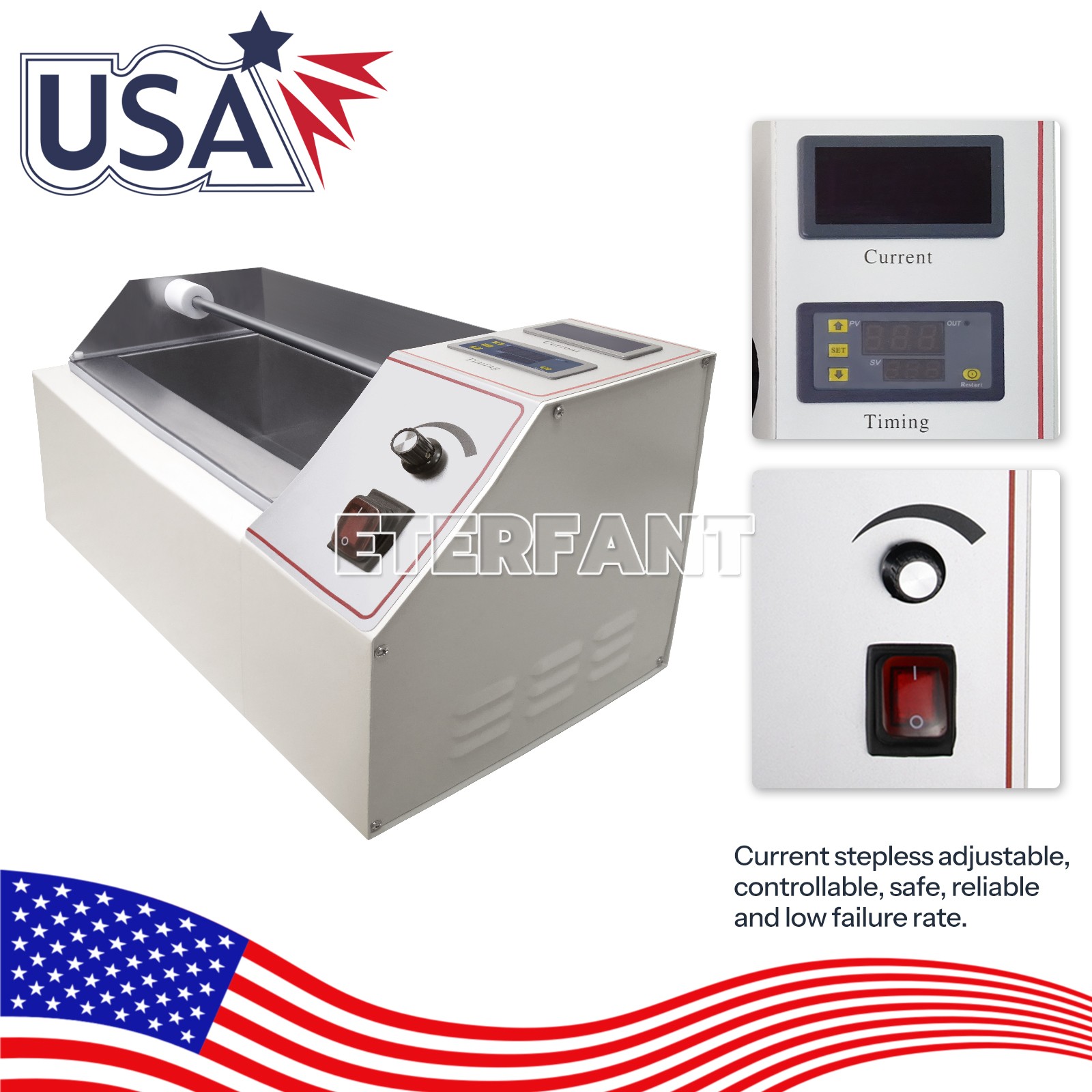 Dental Lab Electrolytic Polisher With Two electrolytic Cells/Positive Swing US