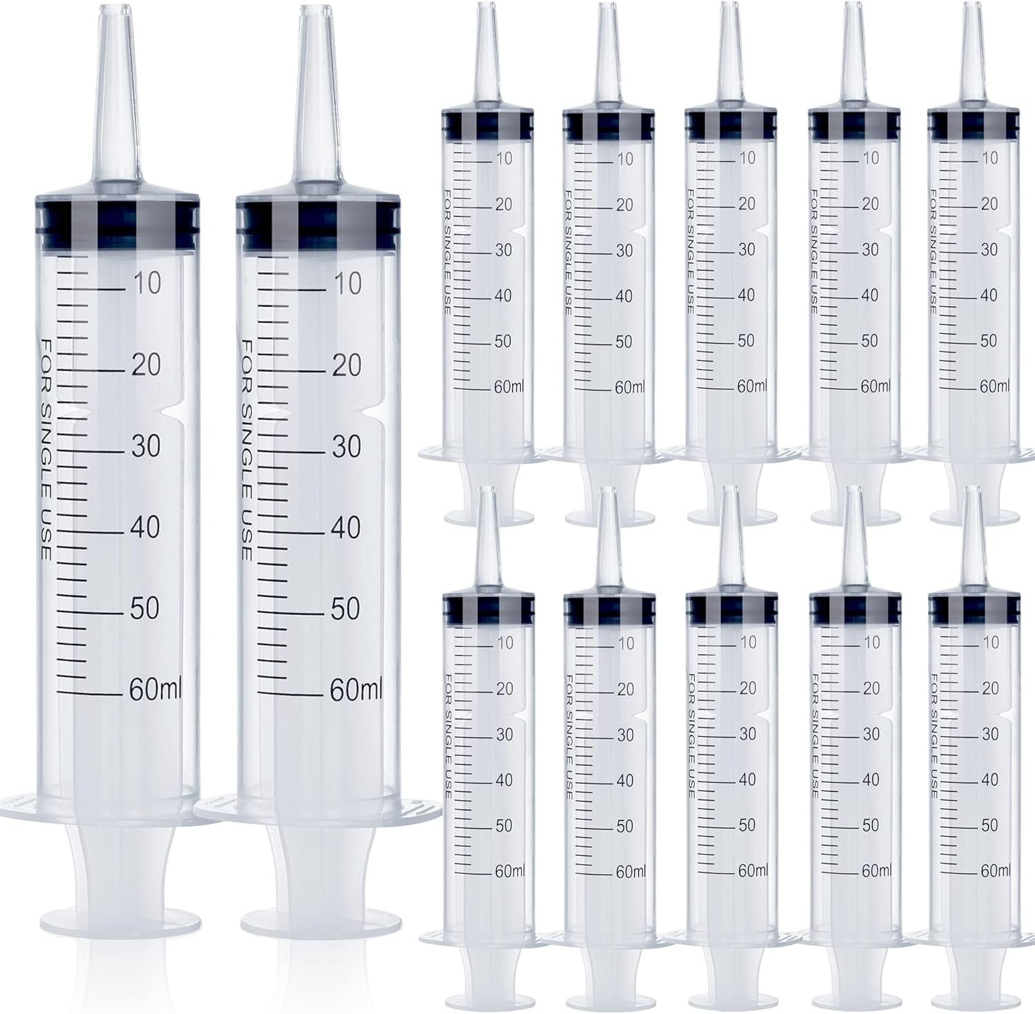 12Pack 60Ml Syringe for Liquid – Large Plastic Syringes without Needle for Jello