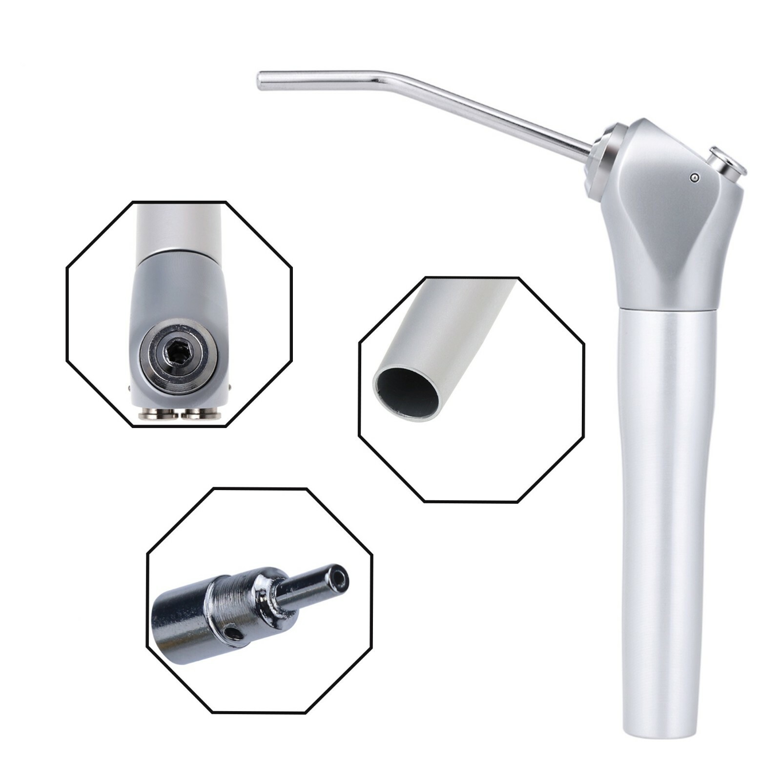 Dental 3-Way Triple Syringe Air Water Spray Handpiece with 2 Autoclavable Nozzle