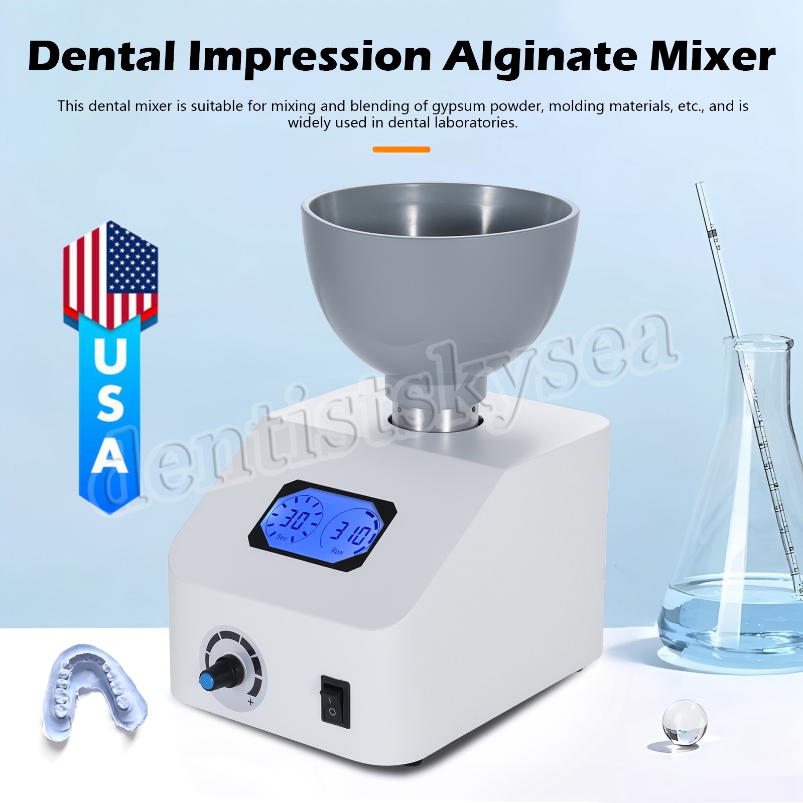 Dental Lab Alginate Die Alginate Mixer Speed Variable Stone Mixer Machine