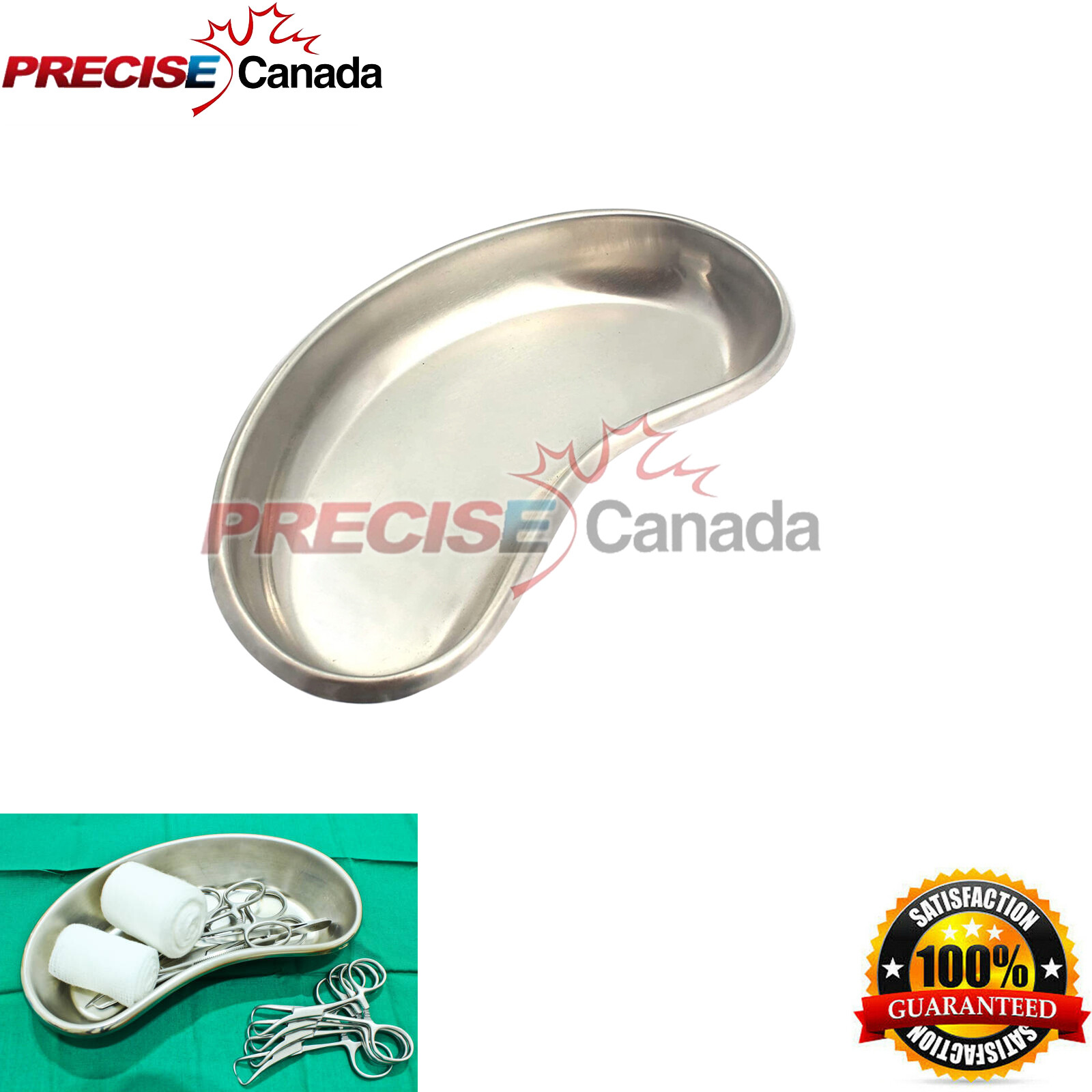 Dental Instrument Medical Stainless Steel Surgical Kidney Bowl Tray Dish S/M/L