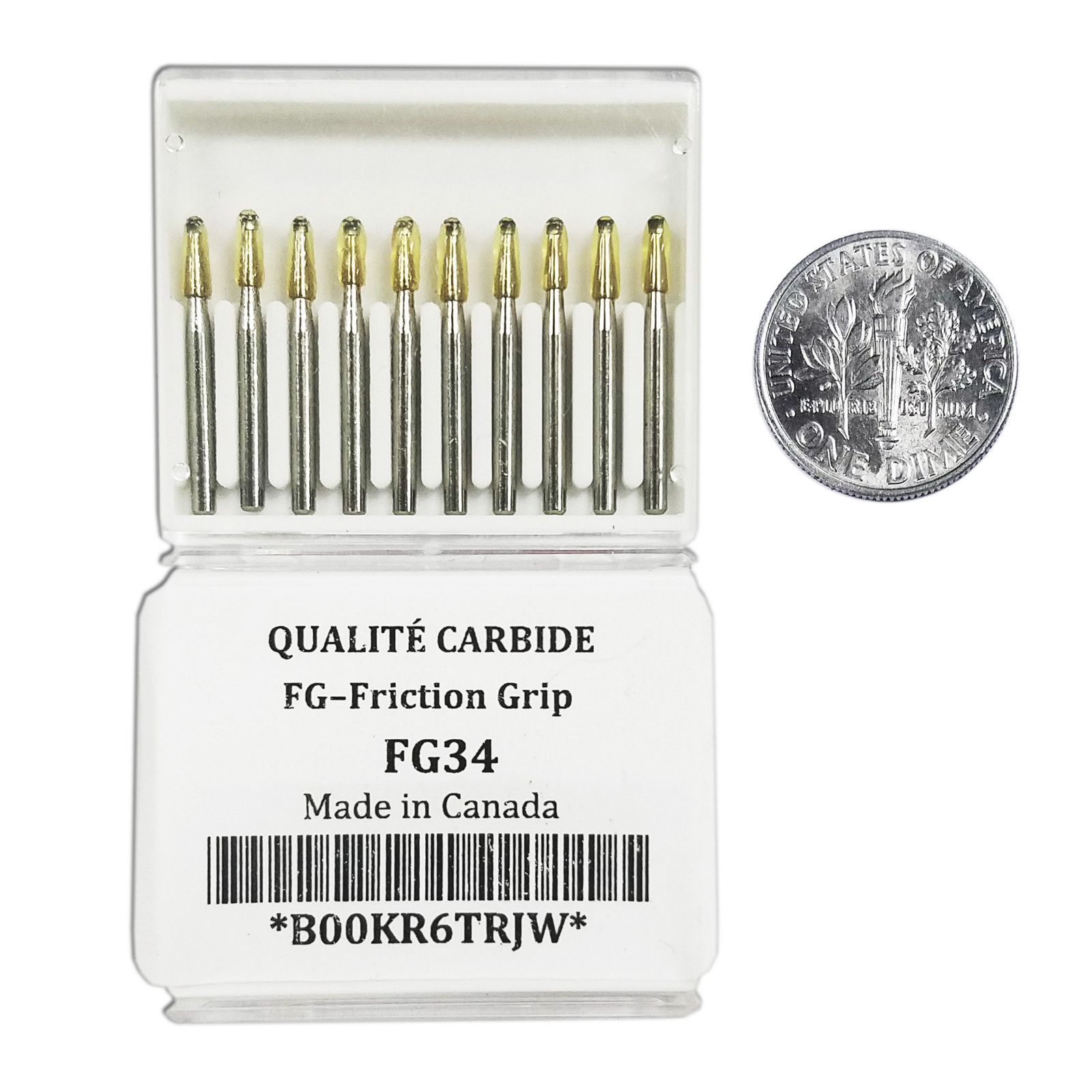 Beavers FG34 Carbide Burs FG 34 Bur #34 Friction Grip Made Canada 100-10/PK