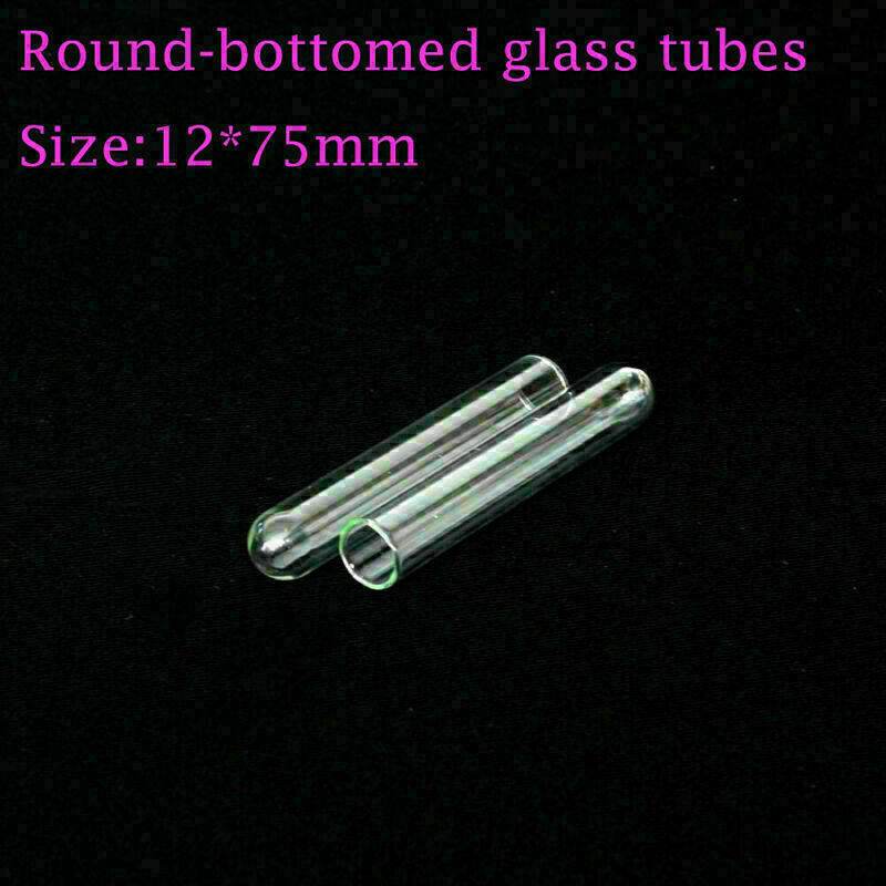 30 50/ 100 pieces 12x75mm Lab Chemistry Borosilicate Glass Test Tubes