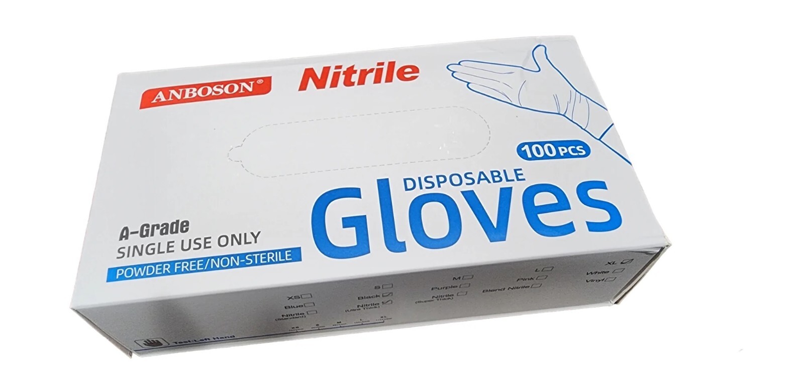 Anboson Nitrile Black Gloves 5 Mil Small