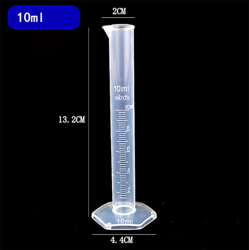 10/25/50/100-2000ML Plastic Measuring Cylinder Lab Accessory Test Graduated Tube