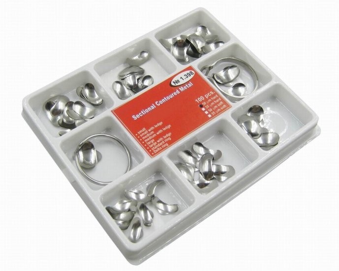TOR VM Dental Matrix Bands Sectional Contoured Matrices Wedge Ring Clamp No1.398