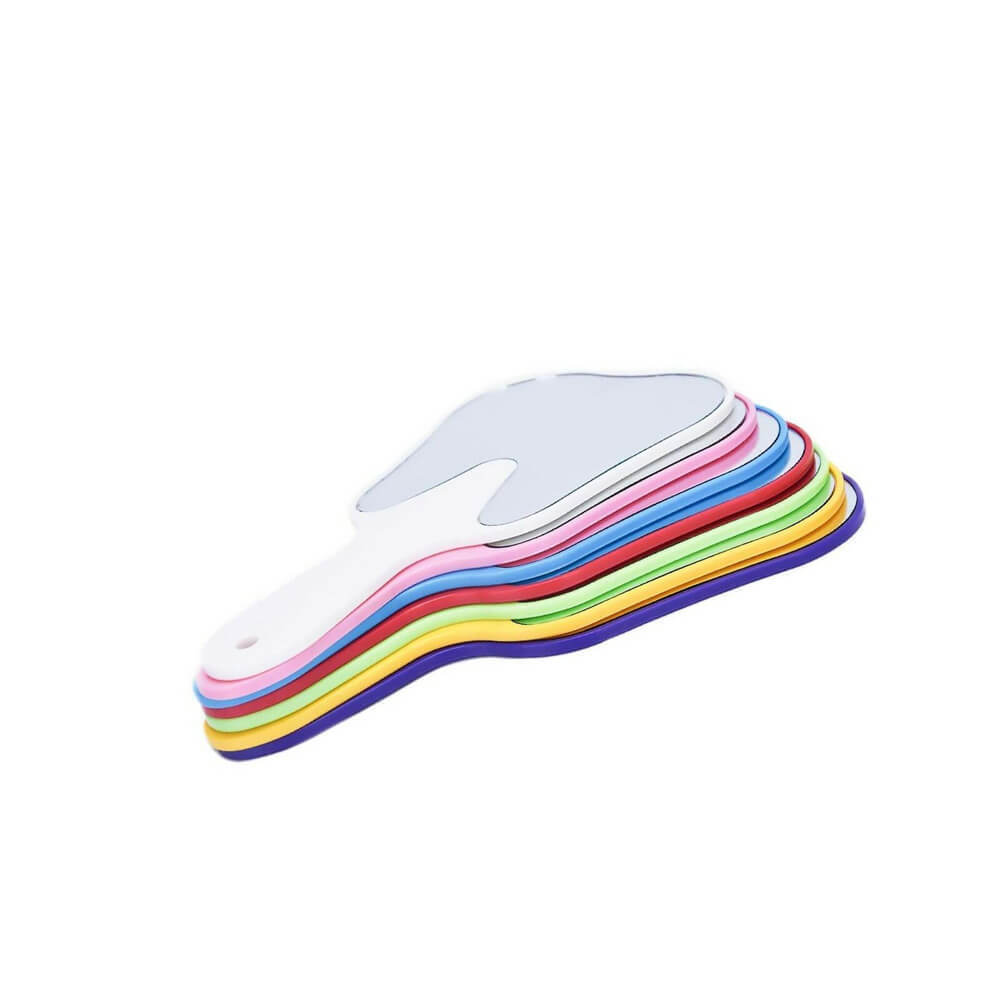 1 PC Tooth Shaped Hand Held Mirror Dental Adorable Oral Care Mirror