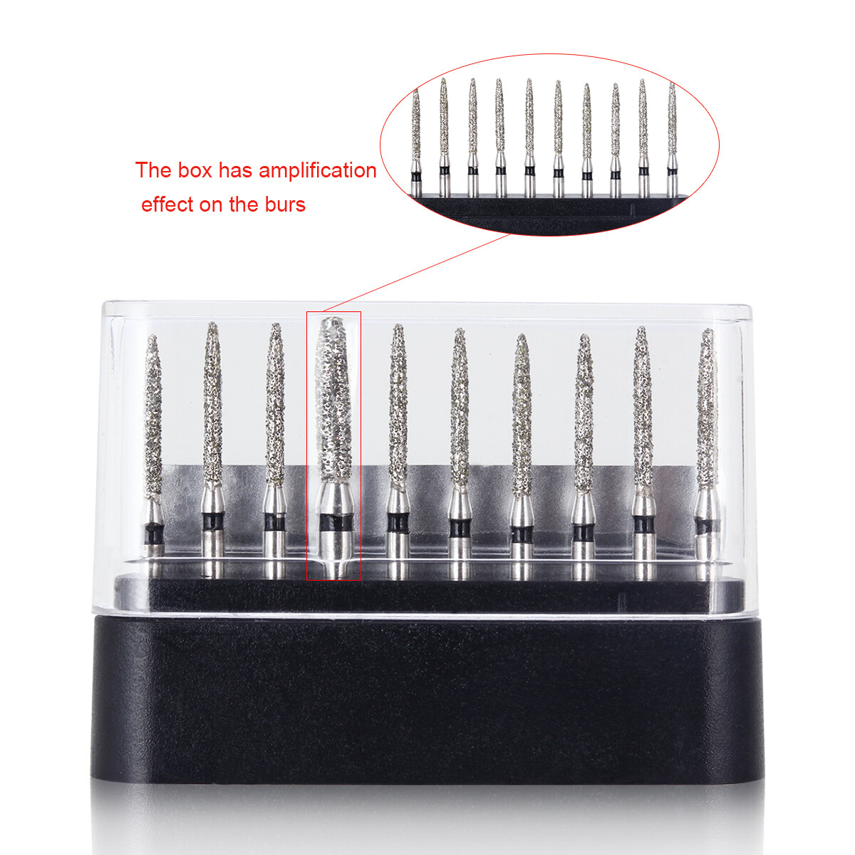 10 PCS Dental Super Coarse Diamond Burs Drills FO-11S for High Speed Handpiece