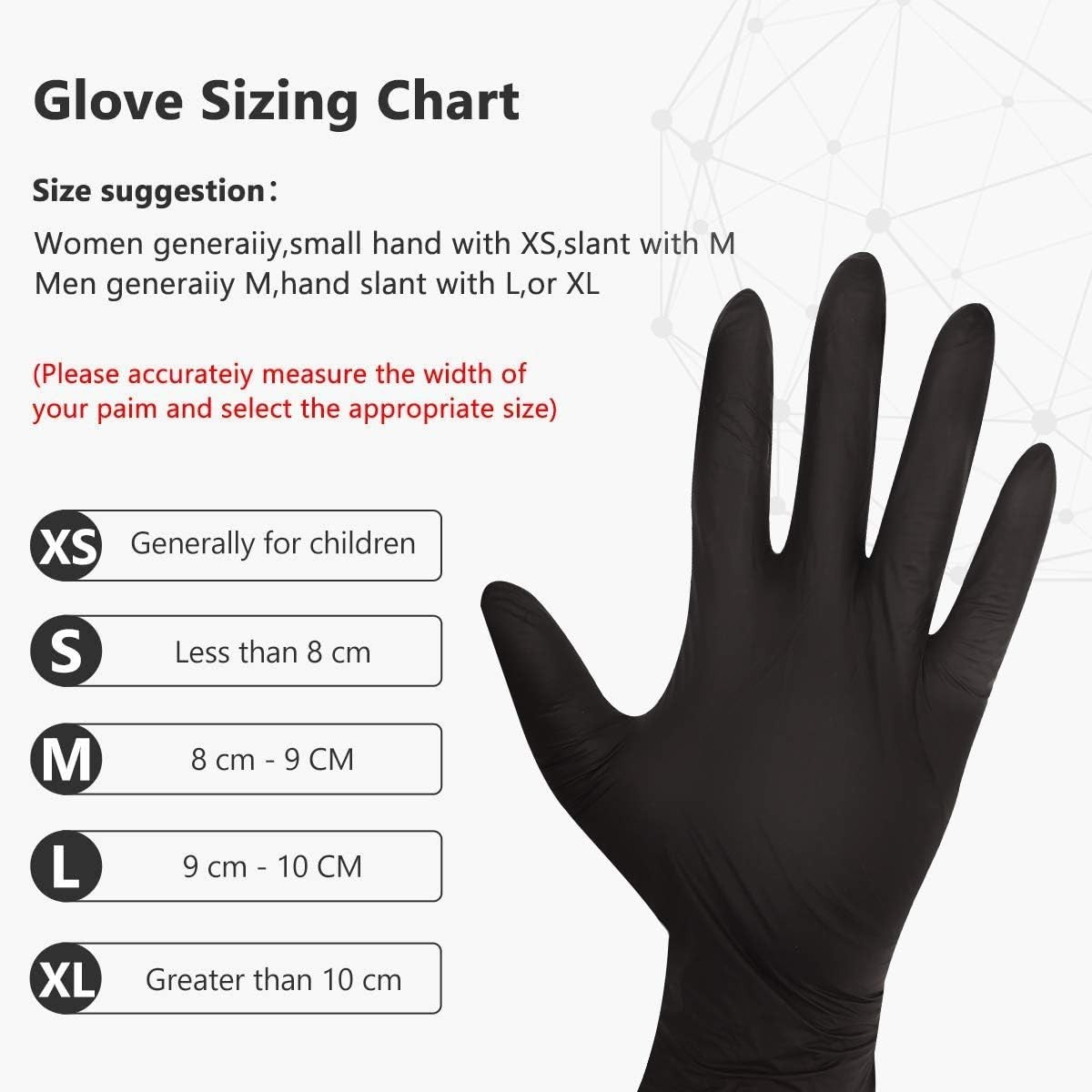 Nitrile Disposable Gloves Pack of 100, Latex Free Safety Working Gloves for F…