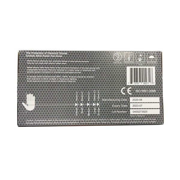 Advance IF63 Nitrile Exam Exam Gloves Thick 6 Mil Black Gloves 1000 S/M/L/XL/XXL