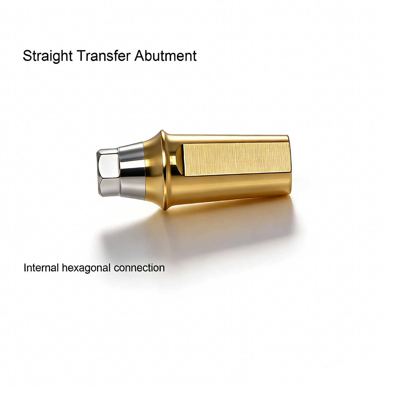 Dental Titanium Cemented Straight Abutment Fit Hiossen ET Regular Hex Platform
