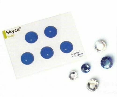 Ivoclar Vivadent Skyce Crystals Tooth Jewellery 5pcs Per Pack Material FREE SHIP