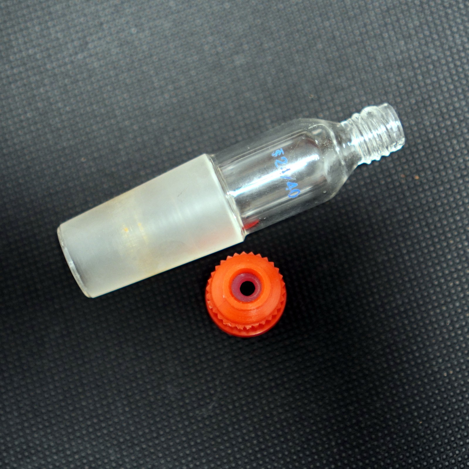 laboratory glass thermometer adapter 24/40 for inserting glass thermometer