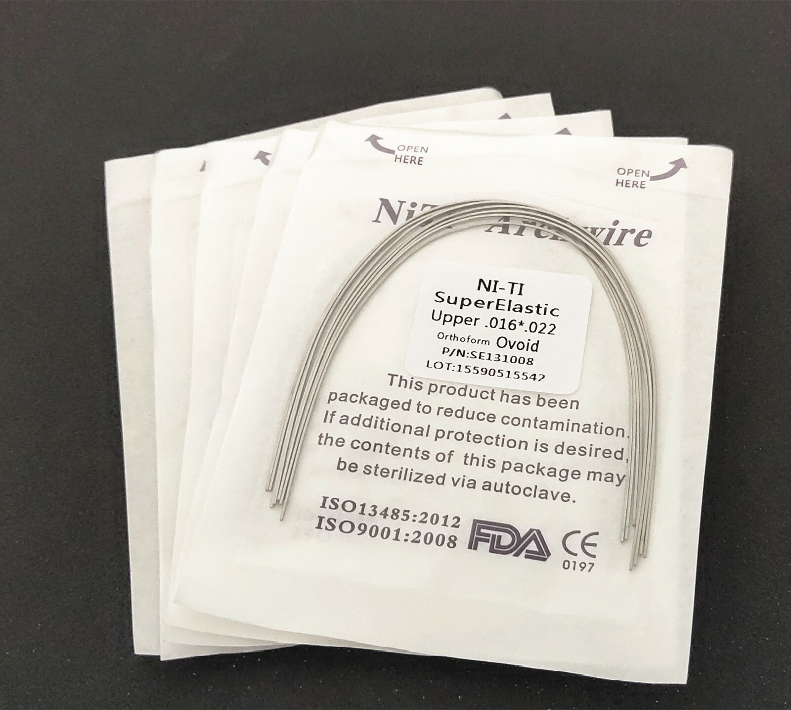 100 Packs Rectangular Niti Super Elastic Arch Wires Ovoid Form Orthodontics Bows