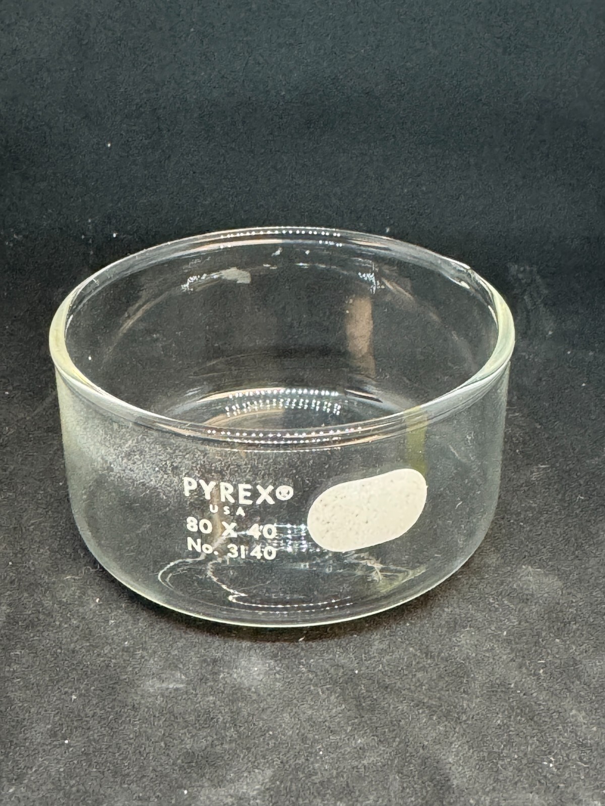 set CORNING PYREX Glass crystalizing dish 80 x 40 & Beaker 100 ML 3140 -J119
