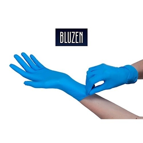 Bluzen Nitrile Hybrid Gloves Disposable Size Large 100 Gloves