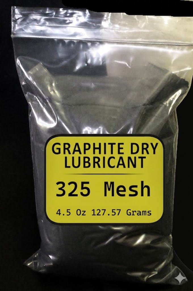 4.5oz Graphite Powder Dry Lubricant 44 Micron 325 Mesh High Temp 700F