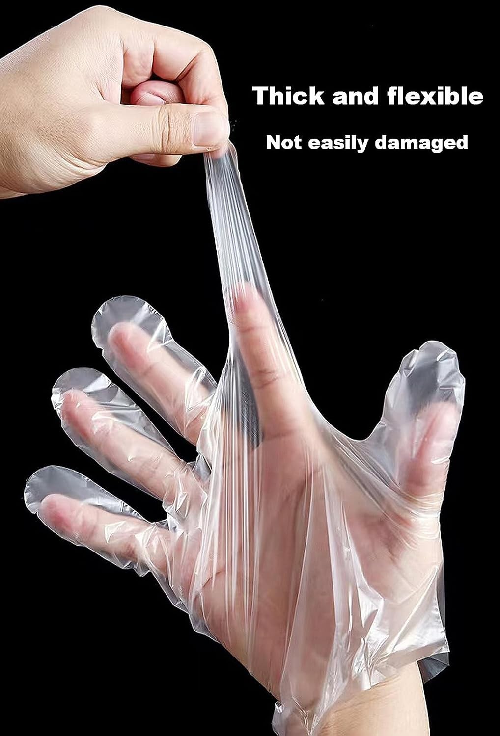 400 Count Disposable Poly Plastic Gloves for Cooking, Food Prep and Food