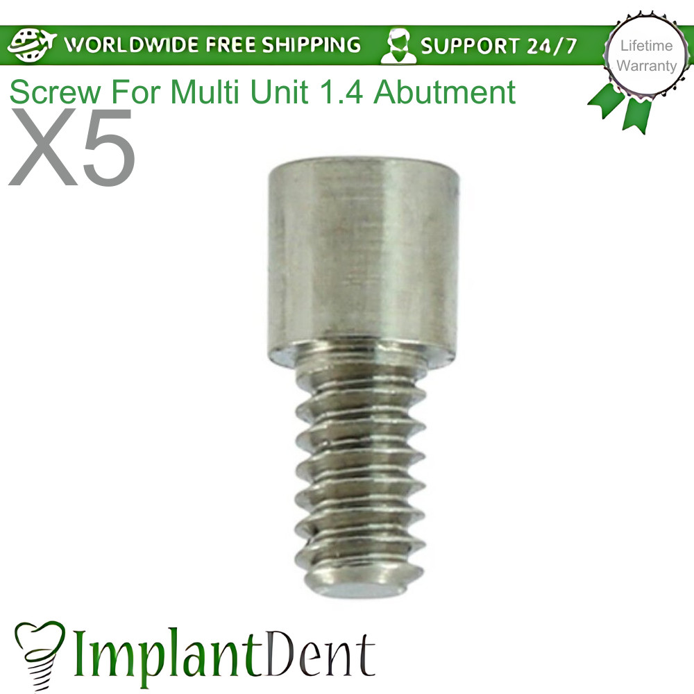 5x Titanium Fixation Screw For Multi Unit 1.4mm Dental Prosthetic 4.0mm Length