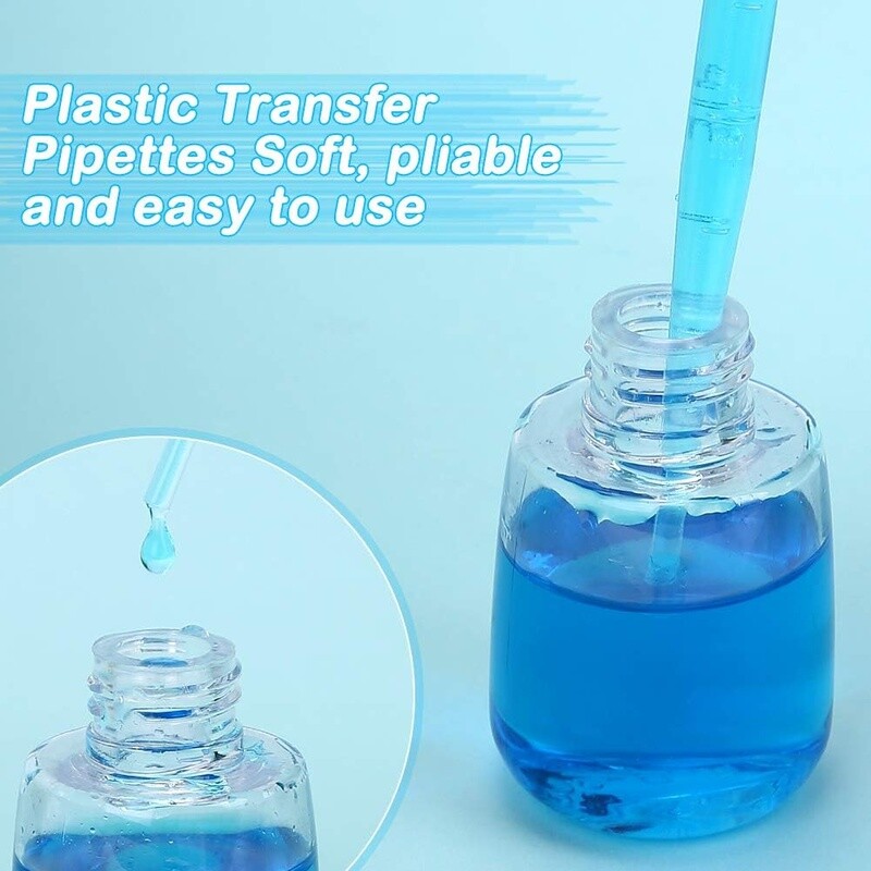 50PCS Disposable Pipettes 3ML Liquid Transfer Droppers Essential Oils Lab DIY US
