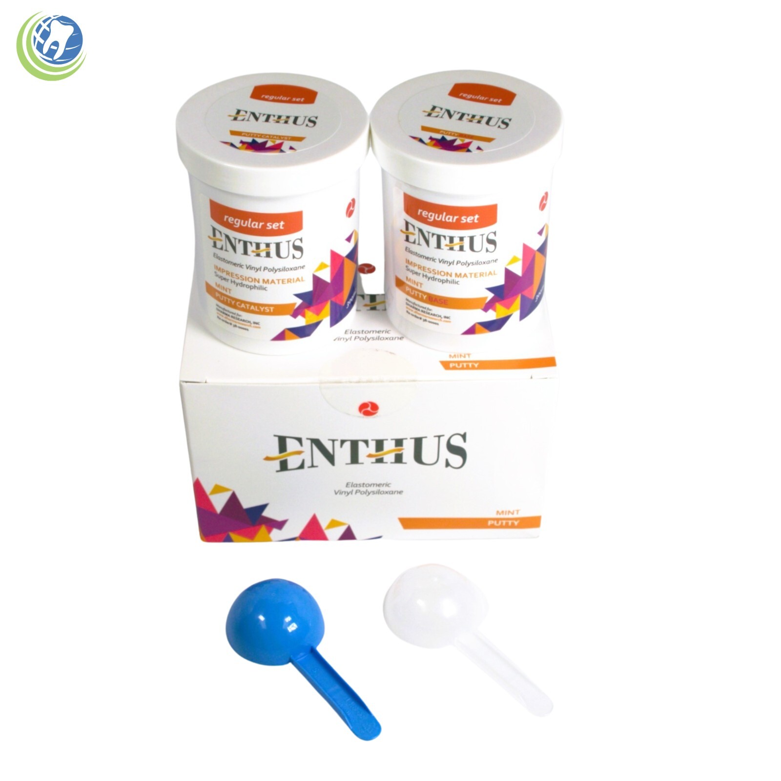 DENTAL VPS IMPRESSION MATERIAL PUTTY REGULAR SET 300ml BASE & CATYST ENTHUS