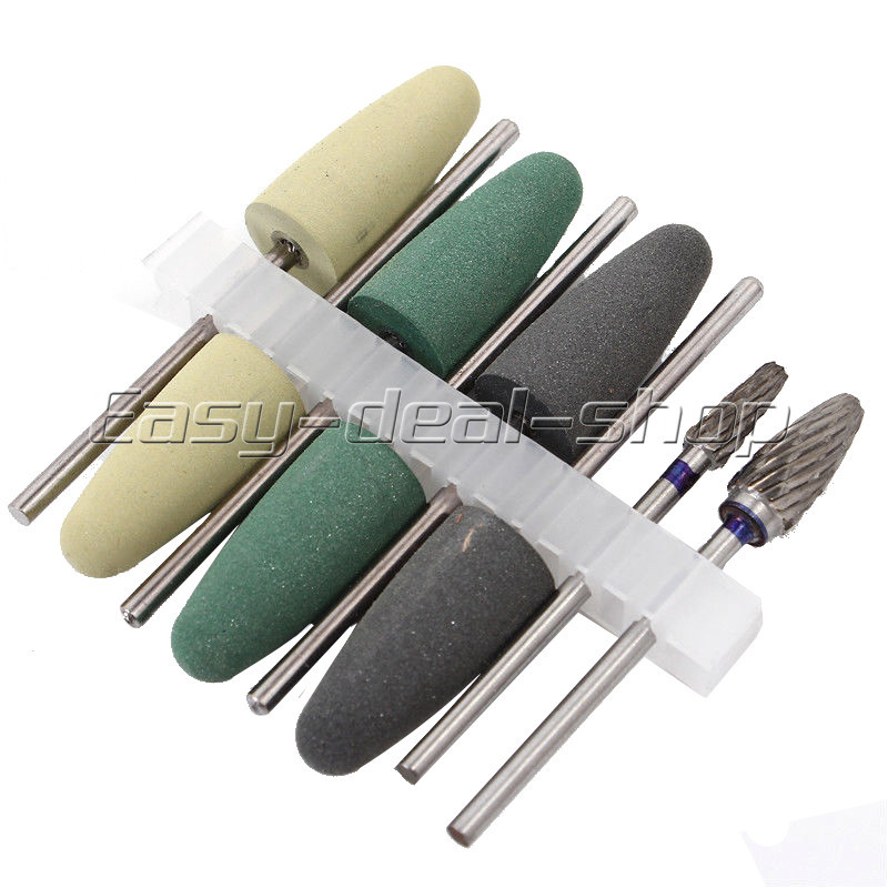 8pcs Dental Resin Base Acrylic Polishing Burs Drill Polisher Rotary Tools