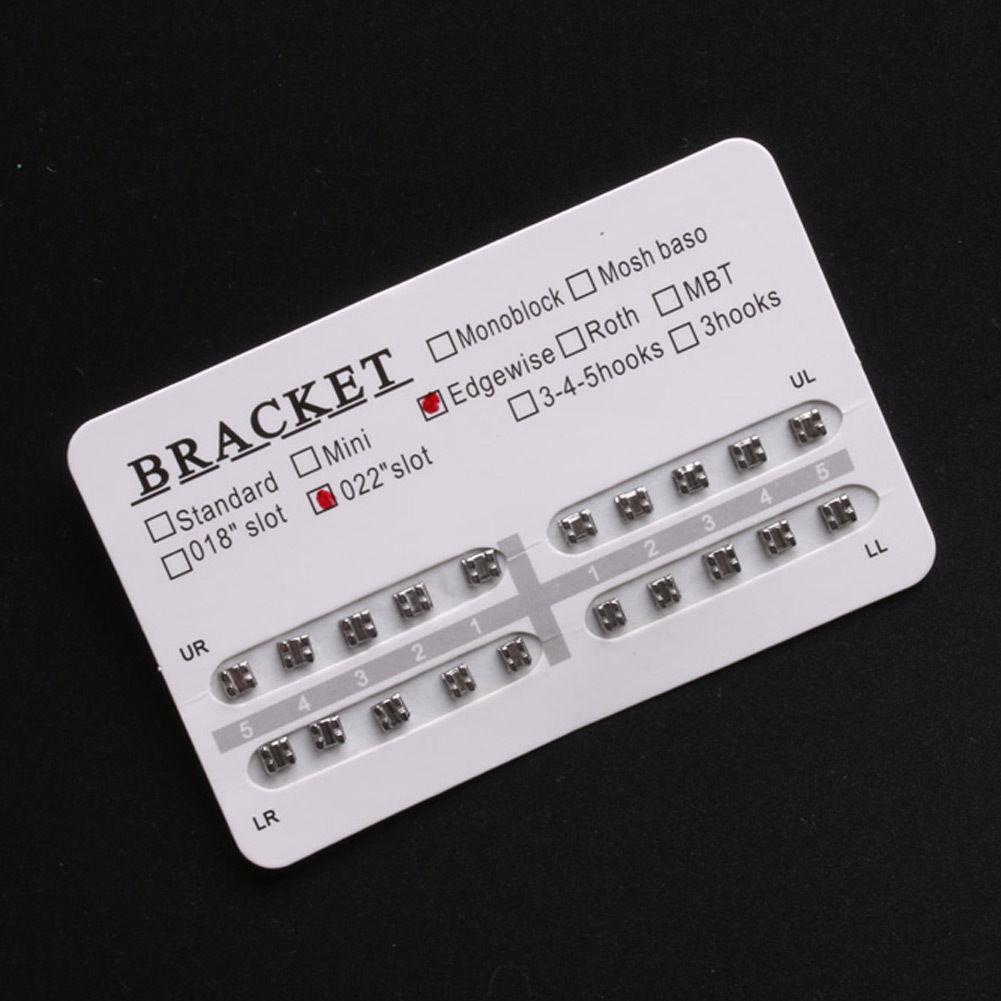 Dental Orthodontic Bracket Metal Edgewise 345 Hooks 022″ 20 Pcs/Set One Piece
