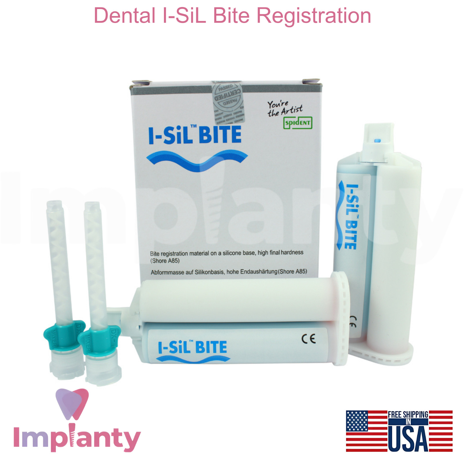 Dental I-Sil Bite Registration Light Blue Dentistry Restoration Rapid-Setting