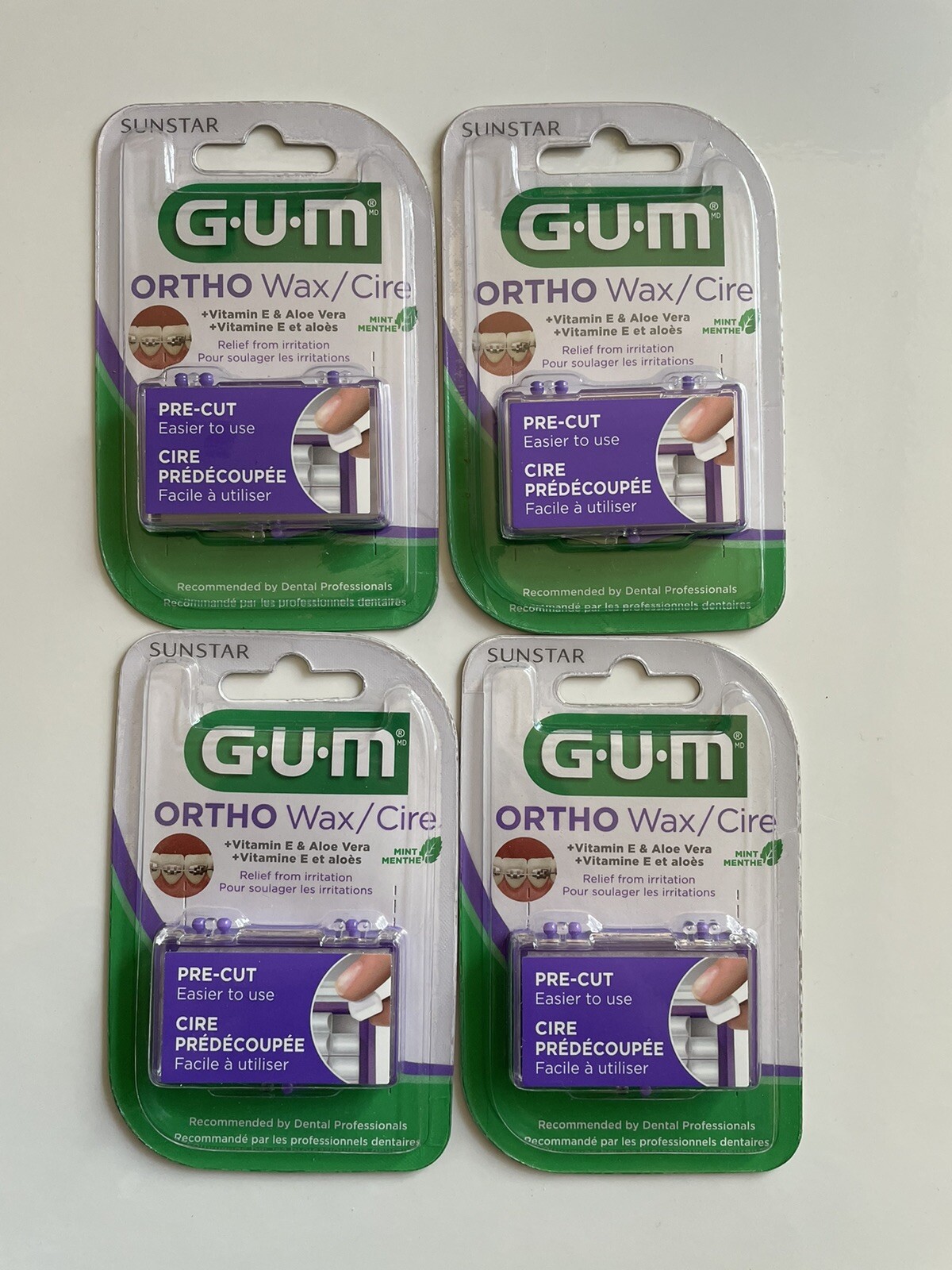 4 x GUM Orthodontic Wax – Mint