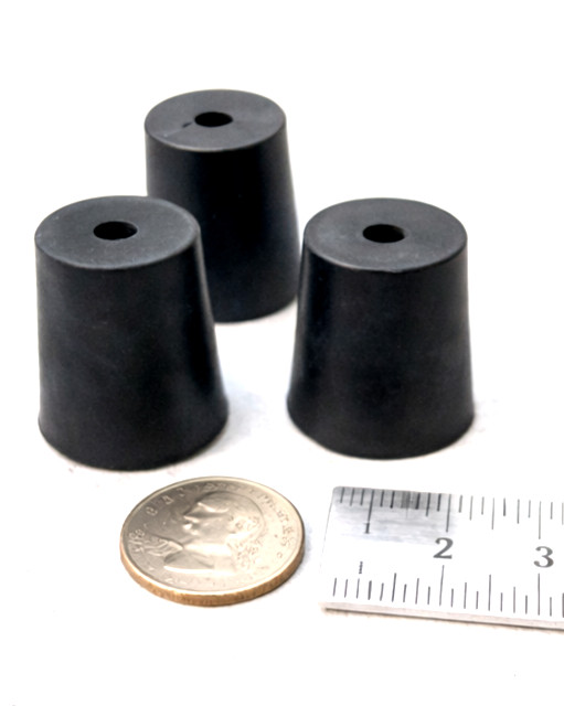 #3 Vented Rubber Stopper 1 Hole Fits 19–23mm ID Lab Flasks Bottles Plug