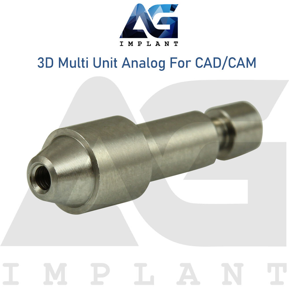 3D Multi Unit Analog For CAD/CAM Library Stainless Steel Lab Dental