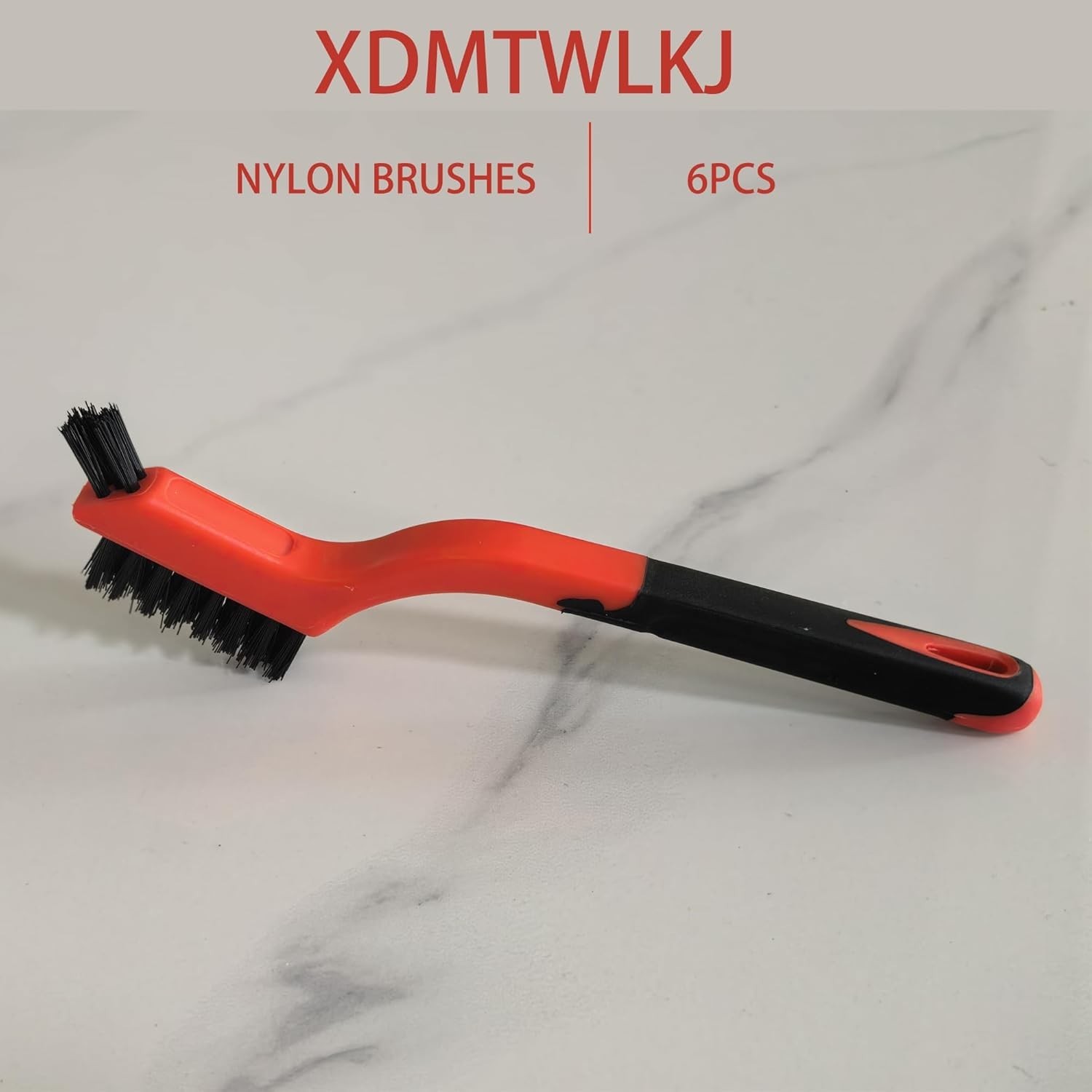 6-Pack Nylon Cleaning Brushes – Non-Scratch Nylon Bristles for Delicate Surfa…