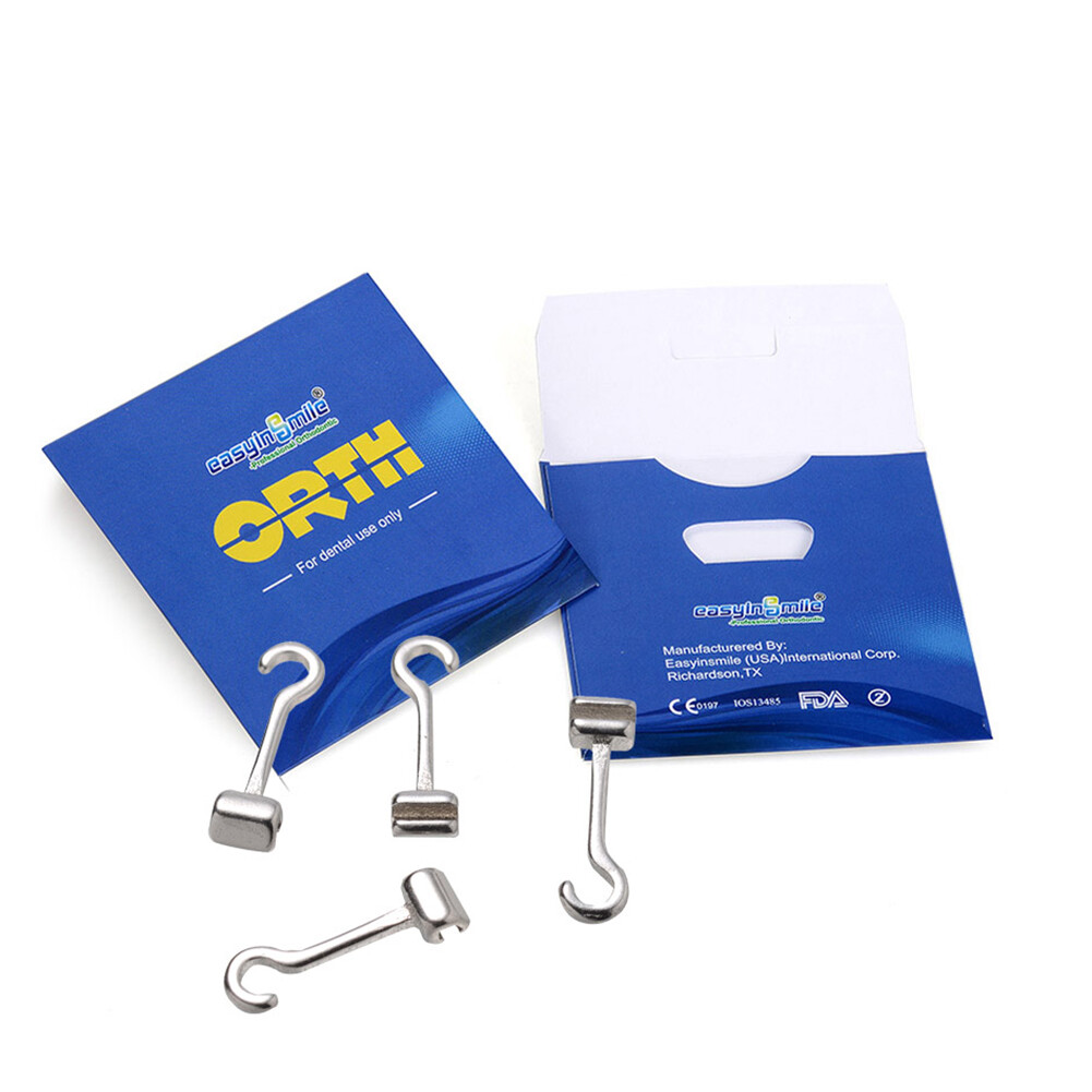 5Packs Orthodontic Crimpable Hooks Left/Right/Sliding/Spiral Cross/Double Tube