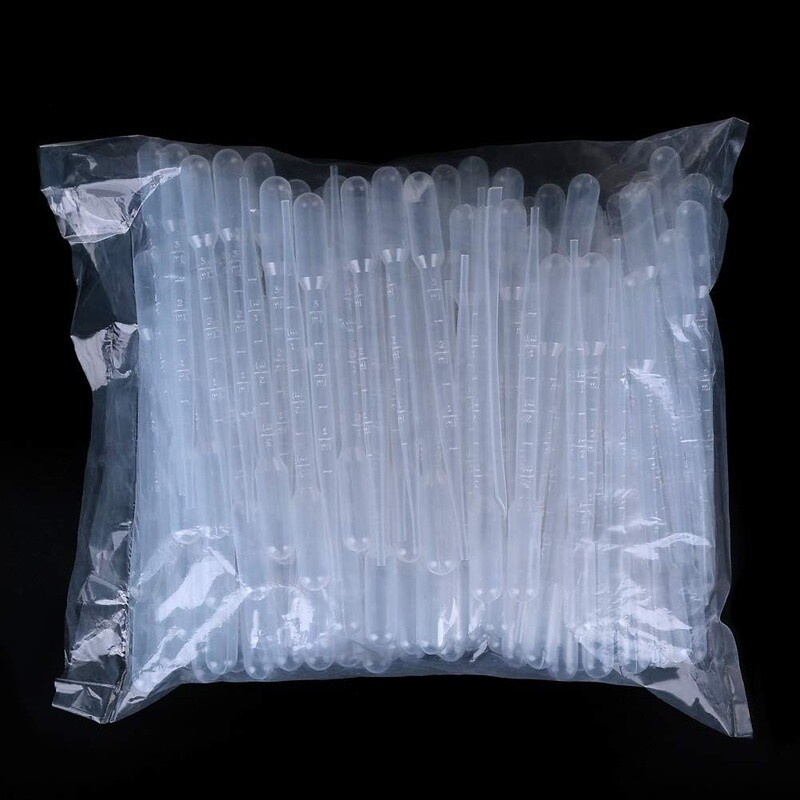 50PCS Disposable Pipettes 3ML Liquid Transfer Droppers Essential Oils Lab DIY US