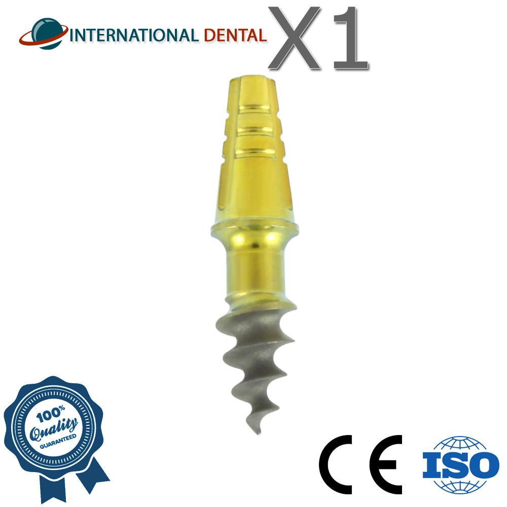 1x Dental RƆƆt Shaped Short Neck One Piece Fixture Immediate Loading Titanium