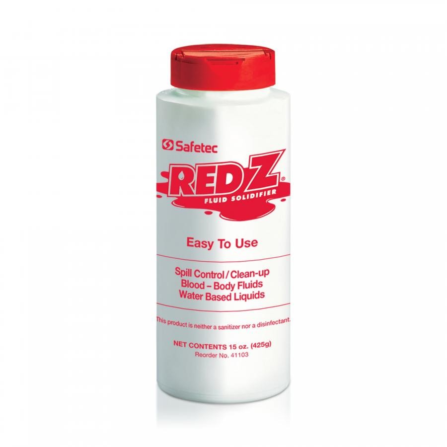 Safetec Red Z Spill Control Solidifier Shaker Top Bottle 15oz OSHA Compliant 12