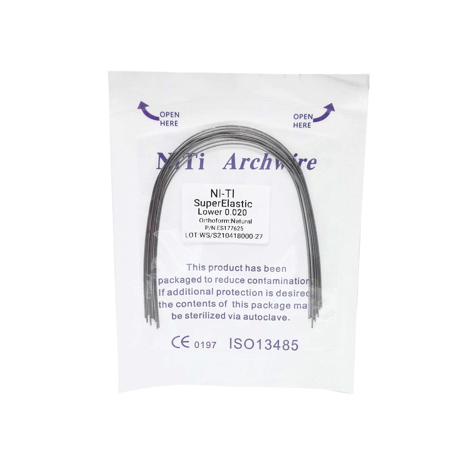 0.99$ Dental Orthodontic Super Elastic Niti Round Natural Form Arch Wire
