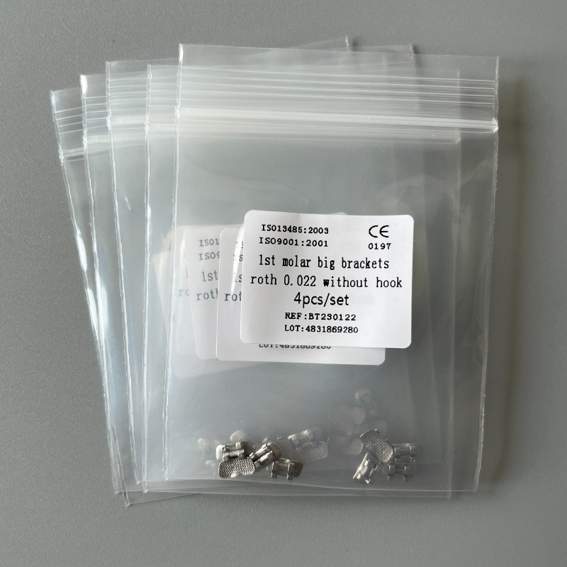 10Sets Dental Orthodontic 1st Molar Wide Big Brackets Roth 022 Without hooks