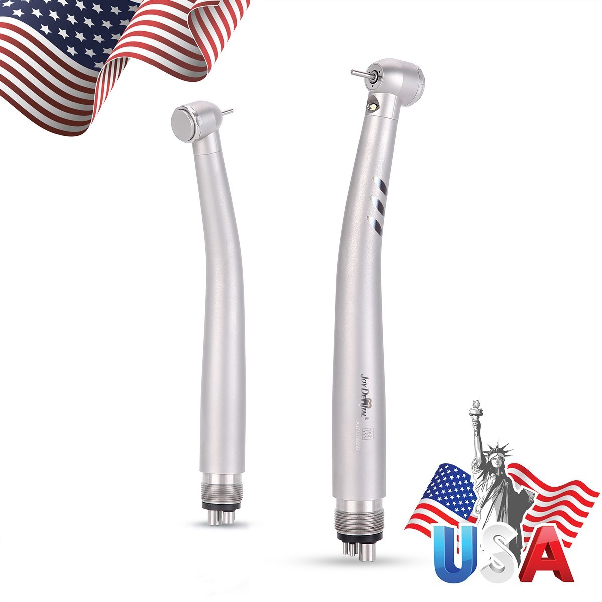 Dental Fiber Optic LED E-generator High Speed Handpiece 4 Holes M4 Air Turbine